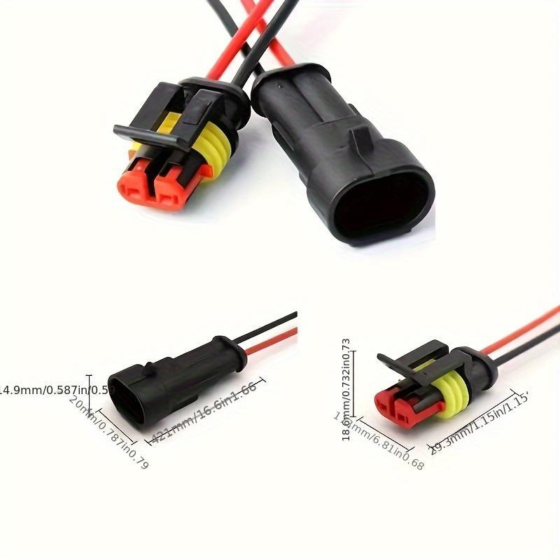 10pcs/5pairs 2 Pin Way Electrical Connector, Male Female Plug Socket Quick Disconnect Plug, for Car Truck, Motorcycle, Boat