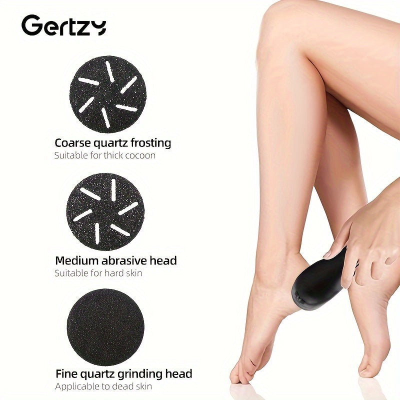 GERTZY Electric Callus Remover For Feet ( With Dander Vacuum Cleaner), Rechargeable Foot Callus Remover Pedicure Tools Foot File, Professional Foot Care Kit With 3Heads&2Speed