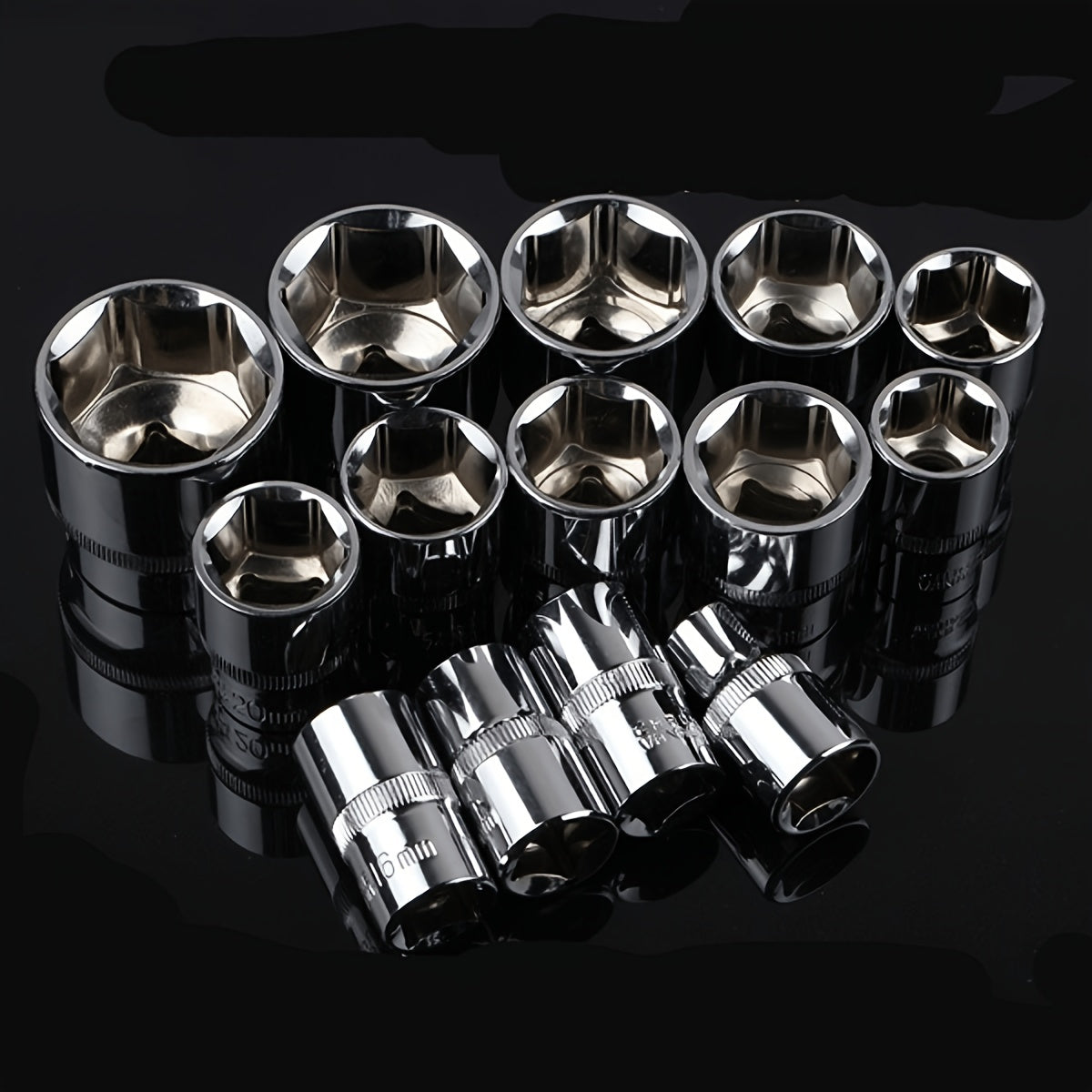 12pcs Socket Set, 1/4 Wrench Socket Set, Hardware Car Boat Motorcycle Bicycle Repairing Tool
