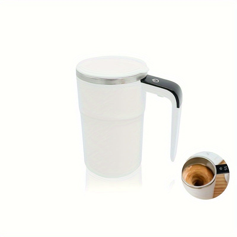 Rechargeable Self-Stirring Coffee Mug - Portable 304 Stainless Steel Mixing Cup with Temperature Display, USB Charging, Suitable for Coffee, Tea, Chocolate, Kitchen, Travel, Home