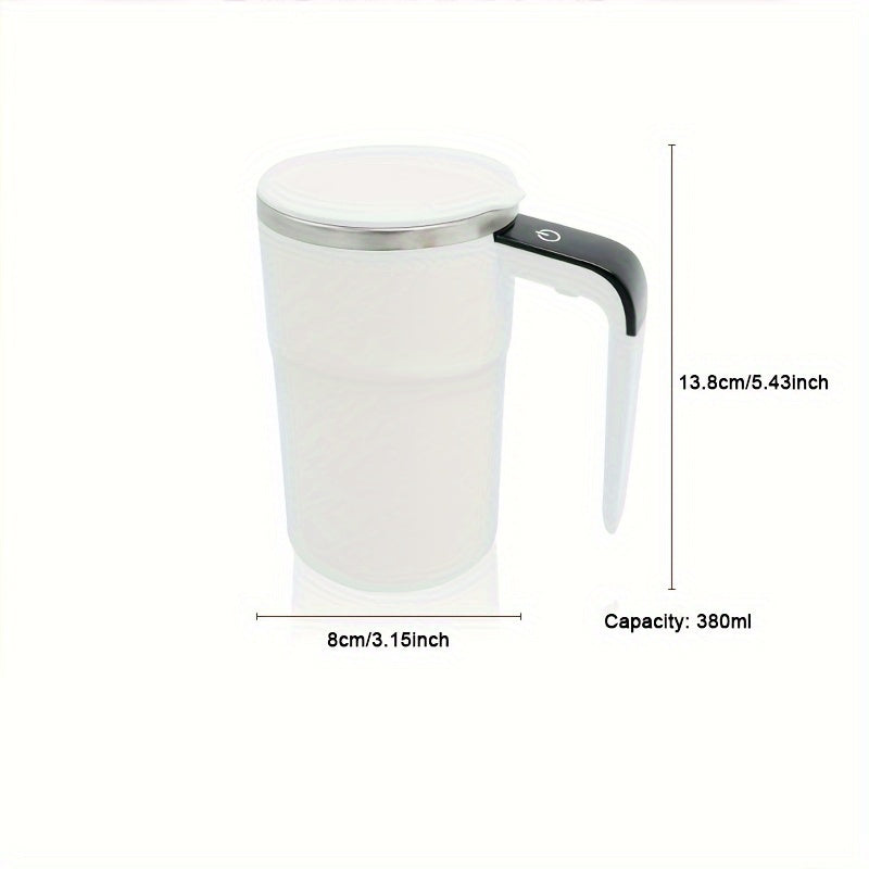 Rechargeable Self-Stirring Coffee Mug - Portable 304 Stainless Steel Mixing Cup with Temperature Display, USB Charging, Suitable for Coffee, Tea, Chocolate, Kitchen, Travel, Home