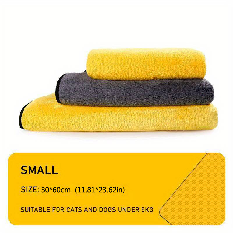 1pc UltraSoft Quick-Dry Microfiber Pet Towel for Dogs and Cats - Absorbent Bathing Towel, Ideal Christmas and New Year Gift for Pets, Durable Polyester Material