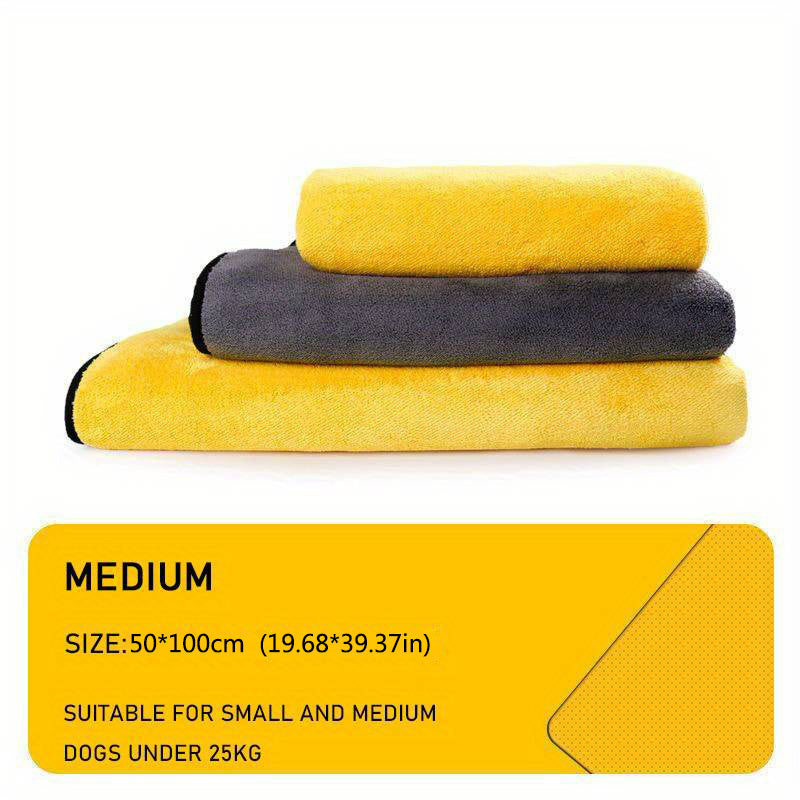 1pc UltraSoft Quick-Dry Microfiber Pet Towel for Dogs and Cats - Absorbent Bathing Towel, Ideal Christmas and New Year Gift for Pets, Durable Polyester Material