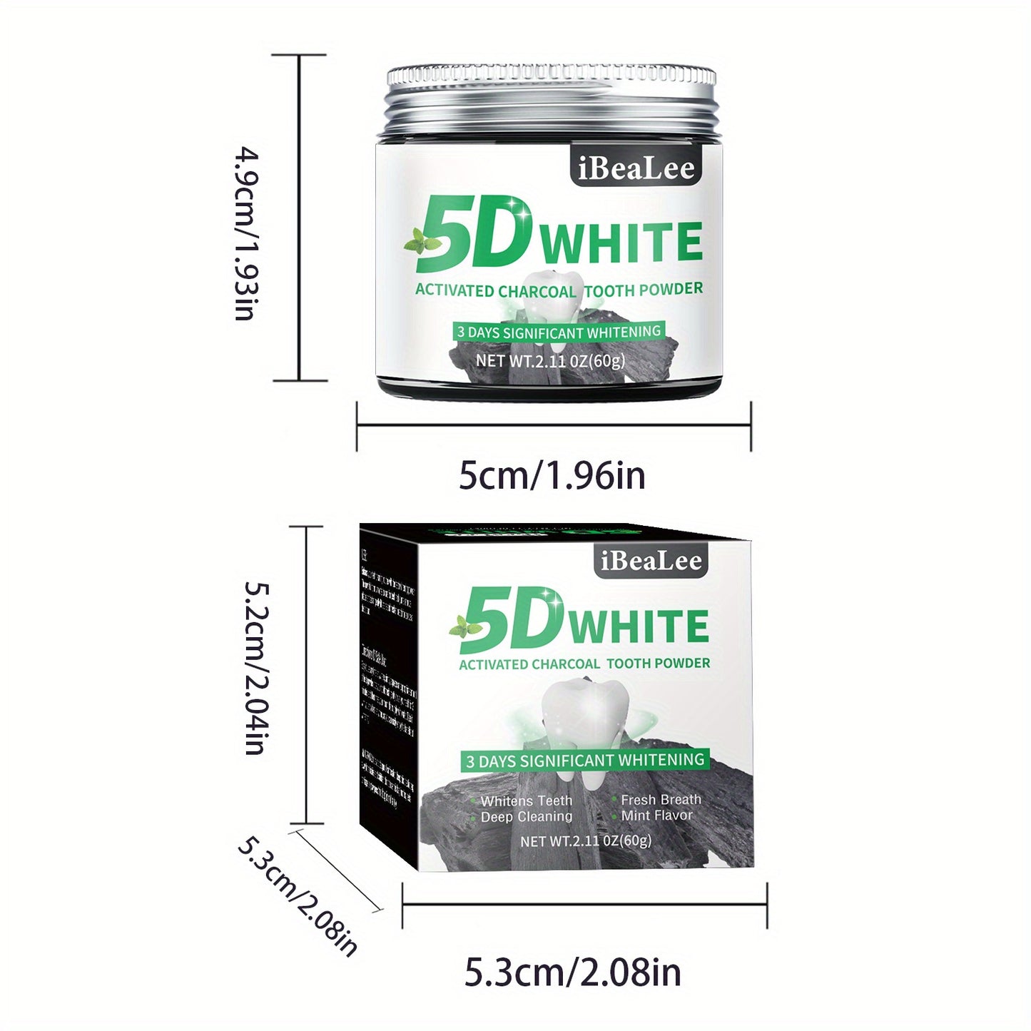 Activated Charcoal Teeth Whitening Powder - Deep Clean for Coffee, Tea for Men and Women | Breath Freshener & Cleaner, Polishing, Daily Life