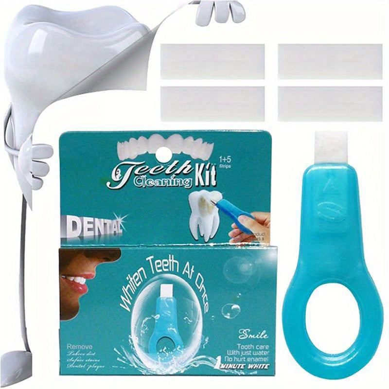 Nano Teeth Whitening Kit With Handle - 5 Strips For Deep Clean & Stain Removal, Gum Health Friendly, Fragrance-Free Personal Care Teeth Whitening Products Teeth Whitening Toothpaste