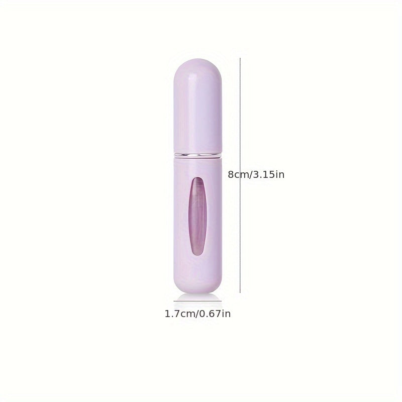 1pc Portable Refillable Mini Perfume Spray Bottle - Leakproof, Bottom Pump Fill, Pocket-Sized Fragrance Dispenser, No Electricity Needed, Freestanding Plastic Material