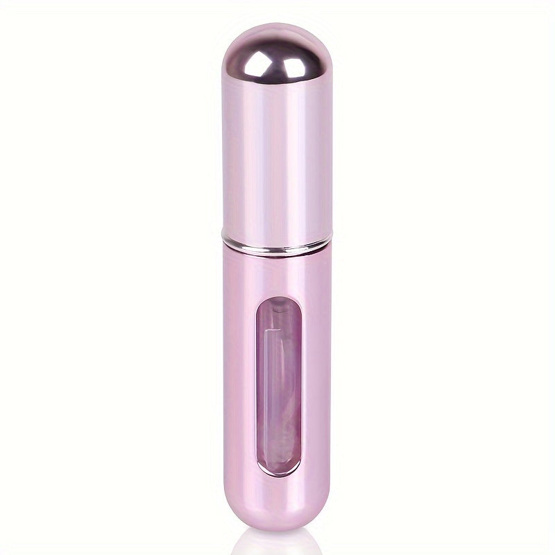 1pc Portable Refillable Mini Perfume Spray Bottle - Leakproof, Bottom Pump Fill, Pocket-Sized Fragrance Dispenser, No Electricity Needed, Freestanding Plastic Material