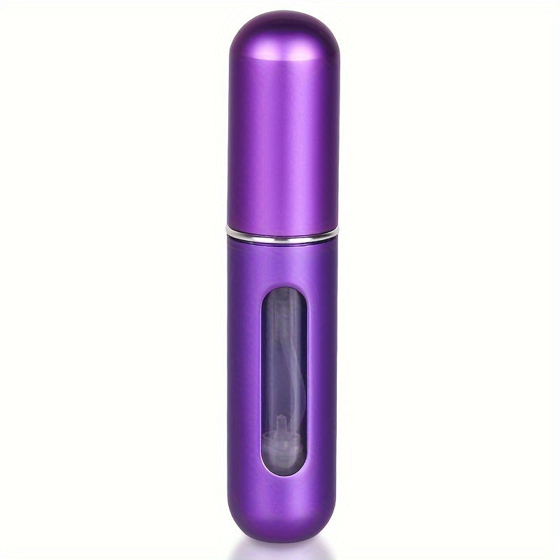 1pc Portable Refillable Mini Perfume Spray Bottle - Leakproof, Bottom Pump Fill, Pocket-Sized Fragrance Dispenser, No Electricity Needed, Freestanding Plastic Material
