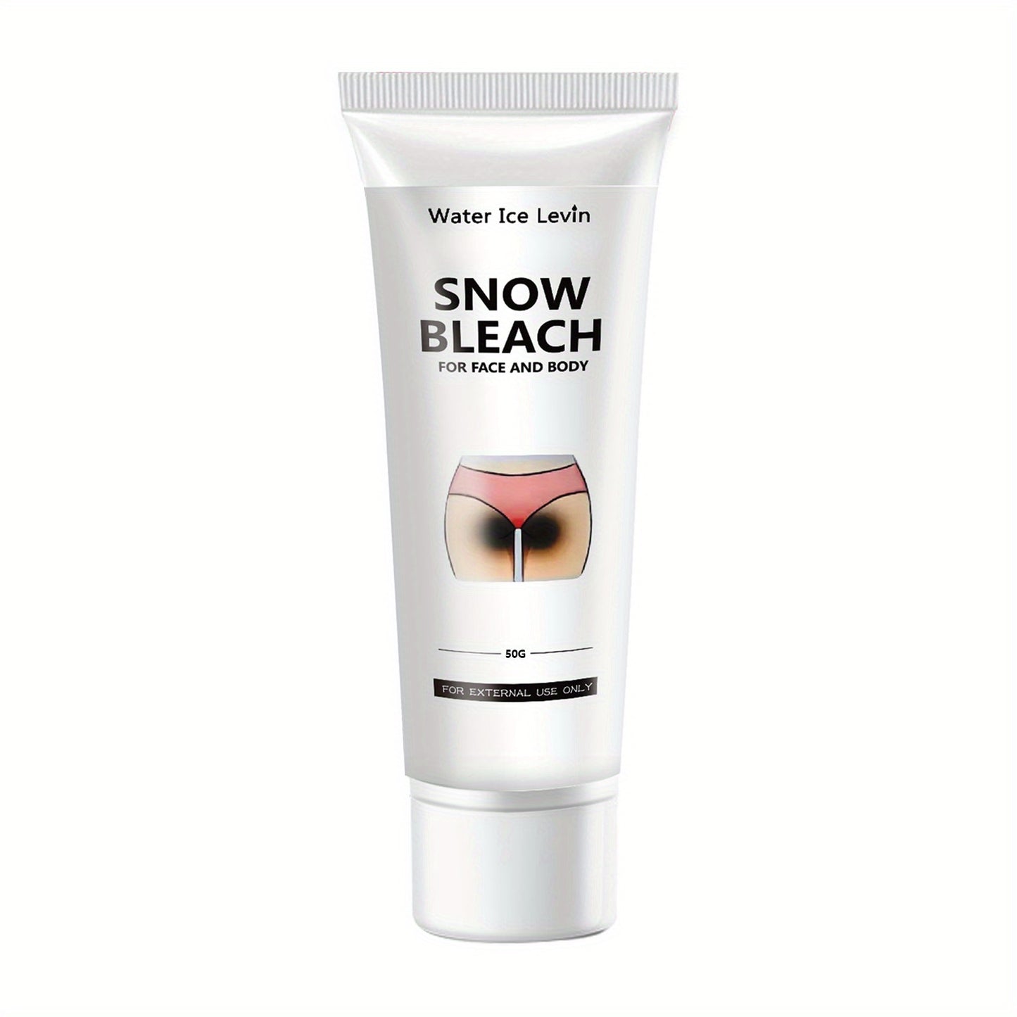 Snow Bleach Cream 50G - Vitamin C, Nicotinamide & Centella, Hyaluronic Acid Infused, Fragrance-Free, Moisturizing Lotion For All Skin Types, Salicylic Acid Enriched, Lactic Acid Balanced, Ideal For Dry Skin, Underarm, Butt, T