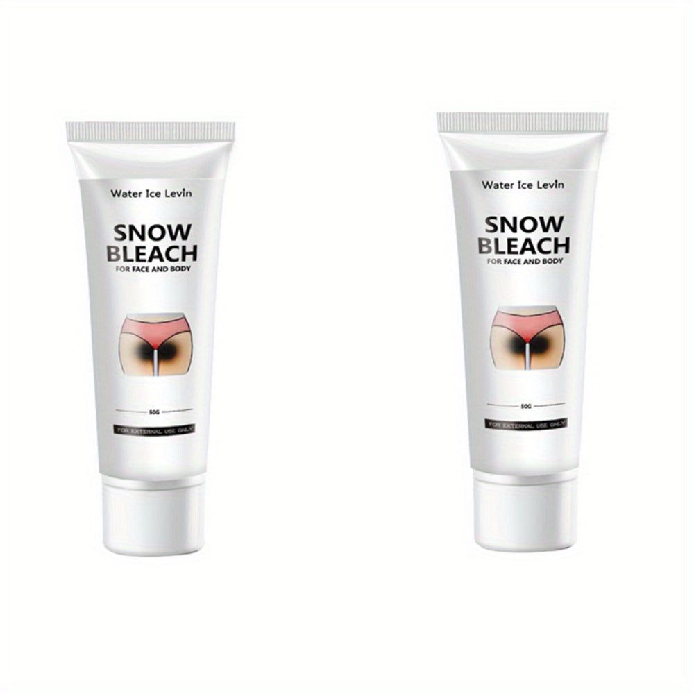 Snow Bleach Cream 50G - Vitamin C, Nicotinamide & Centella, Hyaluronic Acid Infused, Fragrance-Free, Moisturizing Lotion For All Skin Types, Salicylic Acid Enriched, Lactic Acid Balanced, Ideal For Dry Skin, Underarm, Butt, T