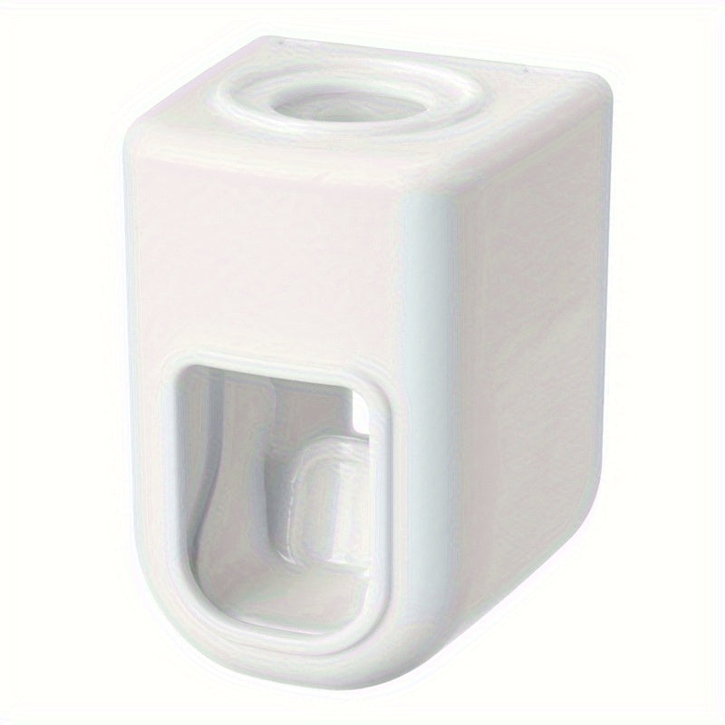 1pc Automatic Toothpaste Dispenser - Wall Mount Toothbrush Holder with Squeezer - No Electricity Required - Plastic Bathroom Accessory for Simplified Toothpaste Dispensing