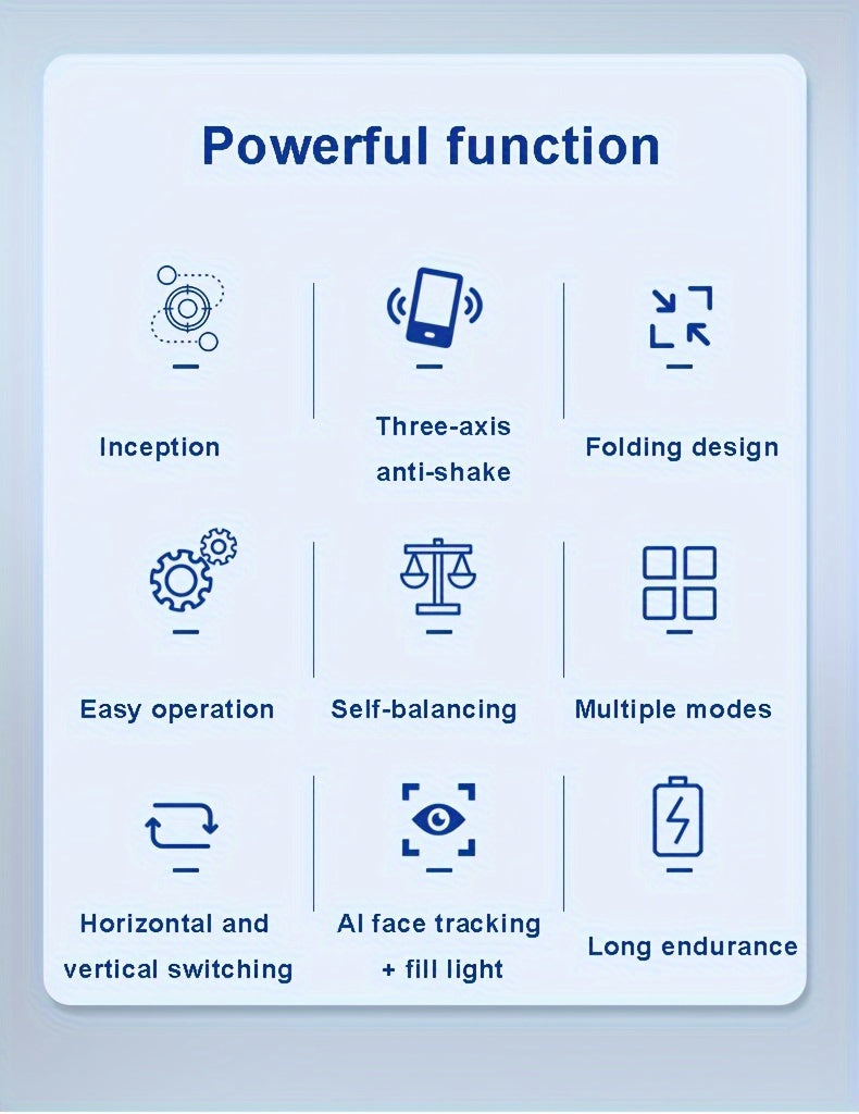 2024 New Magnetic AI Three-axis Anti-shake Video Stabilizer AI Tracking Module, Front Rear Tracking APP, Various Stimulating Gameplay Eighth-generation AI Face Tracking, Gesture Control Face Recognition Beauty Fill Light 3 Co