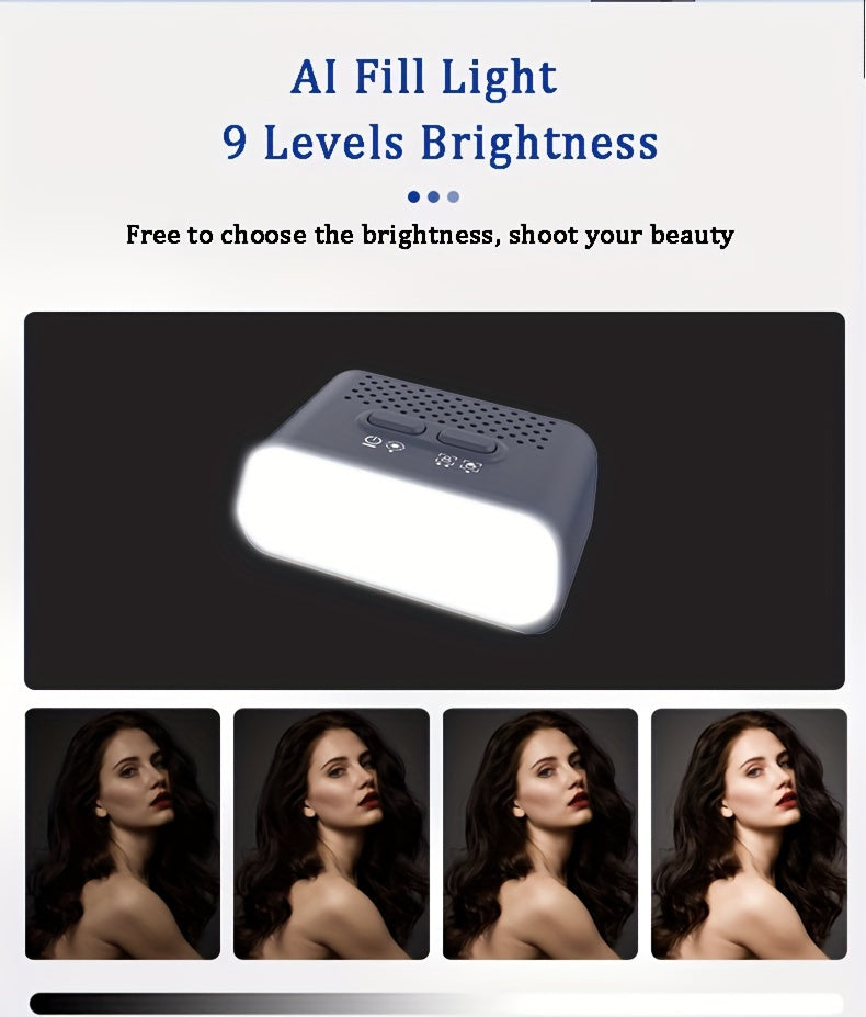 2024 New Magnetic AI Three-axis Anti-shake Video Stabilizer AI Tracking Module, Front Rear Tracking APP, Various Stimulating Gameplay Eighth-generation AI Face Tracking, Gesture Control Face Recognition Beauty Fill Light 3 Co