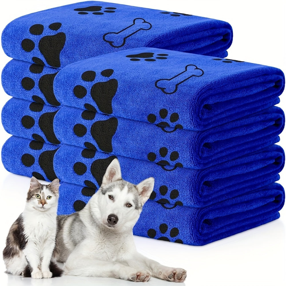 Superabsorbent Microfiber Dog Towel - Quick-Drying, Soft Pet Bath And Grooming Cloth for Medium to Large Breeds - Grey