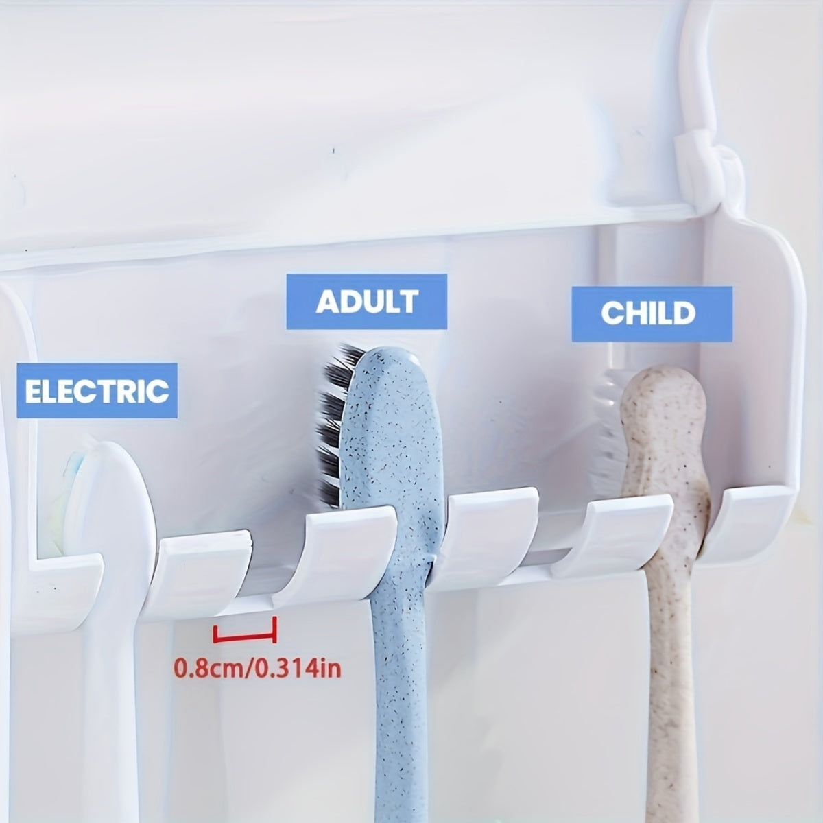 Automatic Toothpaste Dispenser and Toothbrush Holder Set - Plastic, Wall Mounted, Manual Operation, Holds Multiple Brushes, Space Saving Design, Perfect for Bathroom Organization