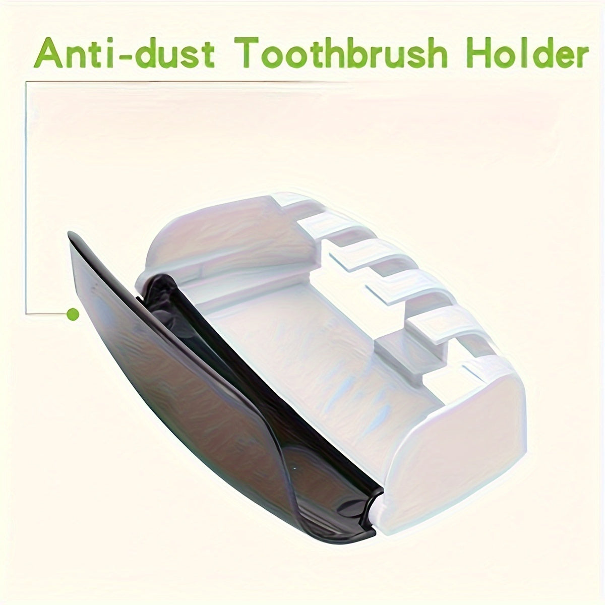 Automatic Toothpaste Dispenser and Toothbrush Holder Set - Plastic, Wall Mounted, Manual Operation, Holds Multiple Brushes, Space Saving Design, Perfect for Bathroom Organization