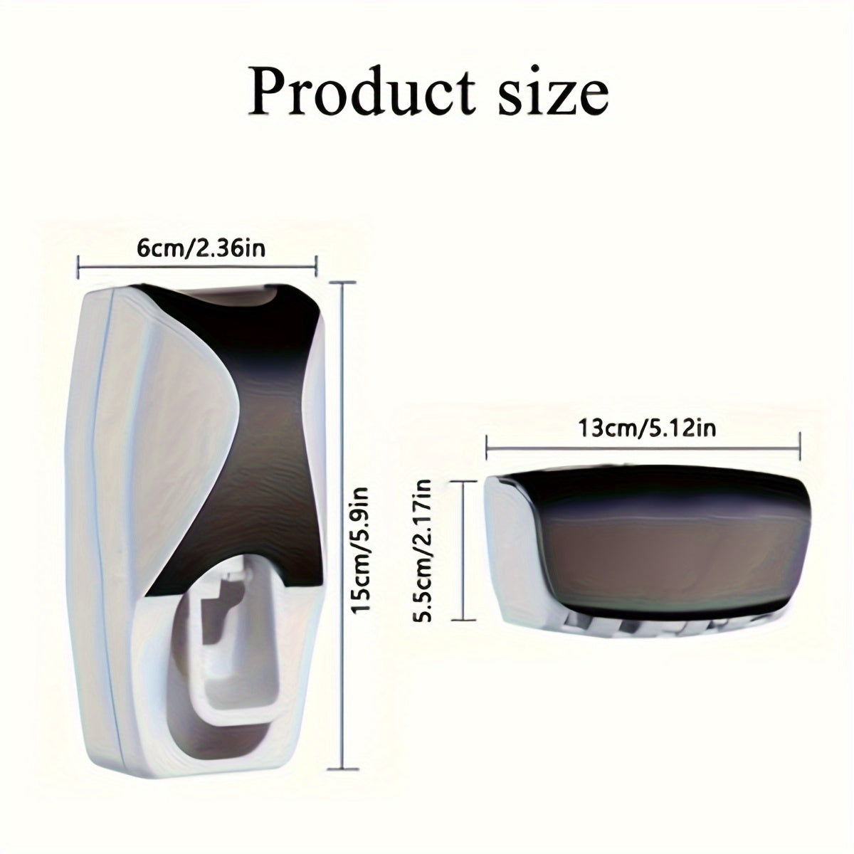 Automatic Toothpaste Dispenser and Toothbrush Holder Set - Plastic, Wall Mounted, Manual Operation, Holds Multiple Brushes, Space Saving Design, Perfect for Bathroom Organization