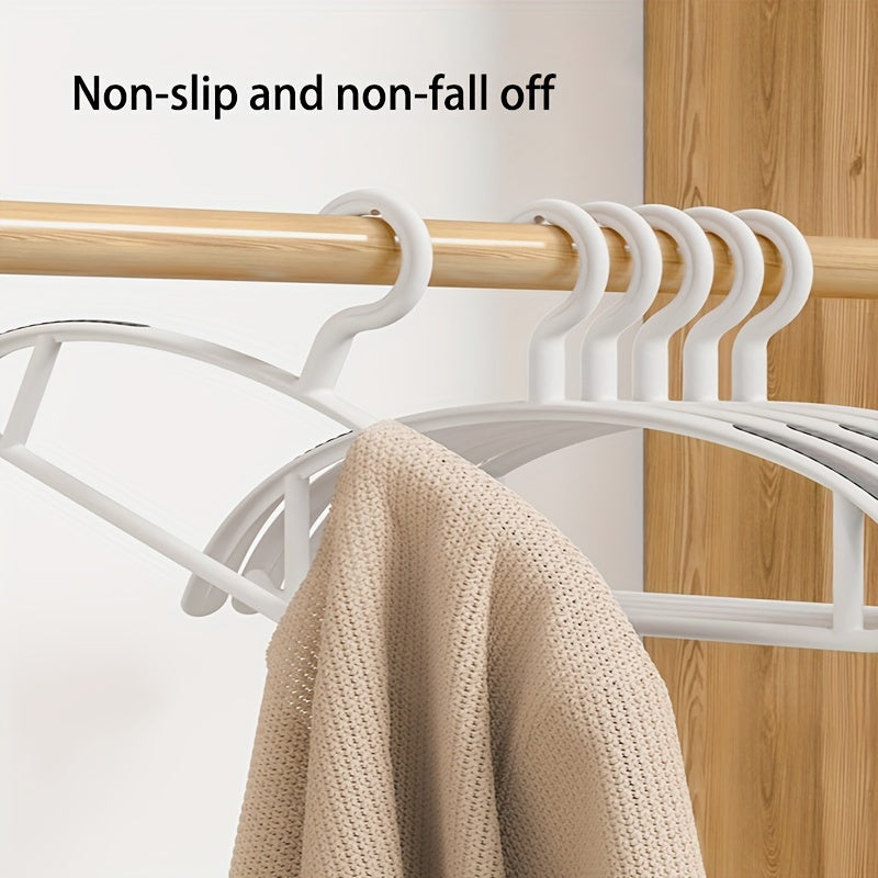 10 Non-marking Hangers - Non-deforming, Non-slip, No Shoulder Corners - Perfect for Drying and Storing Clothes in Your Closet