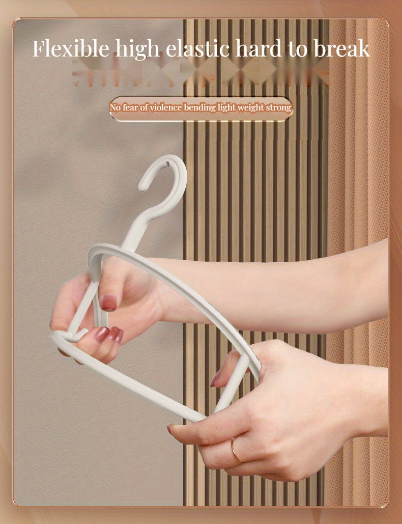 10 Non-marking Hangers - Non-deforming, Non-slip, No Shoulder Corners - Perfect for Drying and Storing Clothes in Your Closet