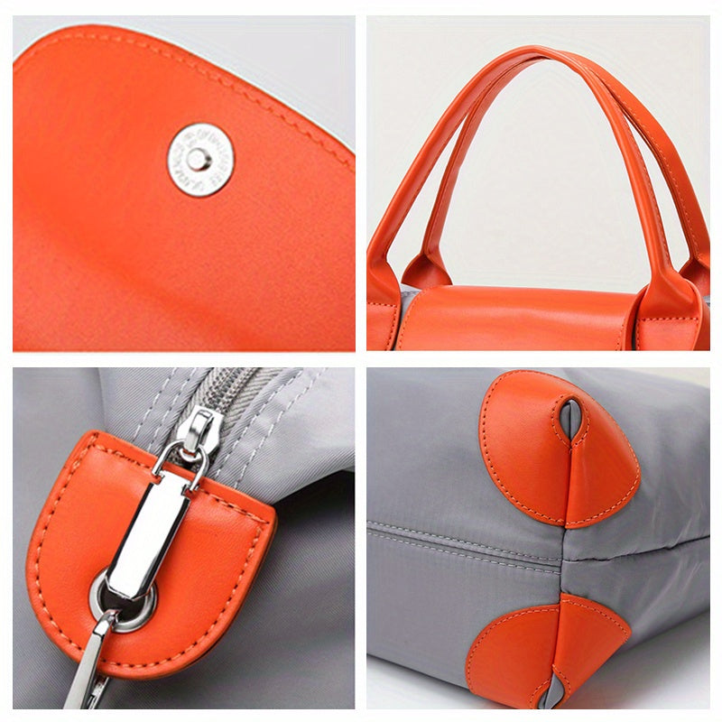 1pc MILANO Printed Crossbody Bag - High-Capacity Adjustable Strap Handbag with Double Handles, Lightweight Polyester Lining, Minimalist Design for Daily Commute & Vacation, For Teenager