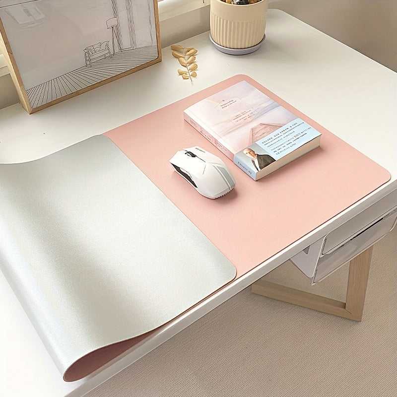 1pc Pu Leather Mouse Pad Large Size Waterproof And Stainproof Multi-function Mouse Pad Office, Leather Desk Pad, Laptop Pu Leather Mouse Pad, Non-slip Desk Pad