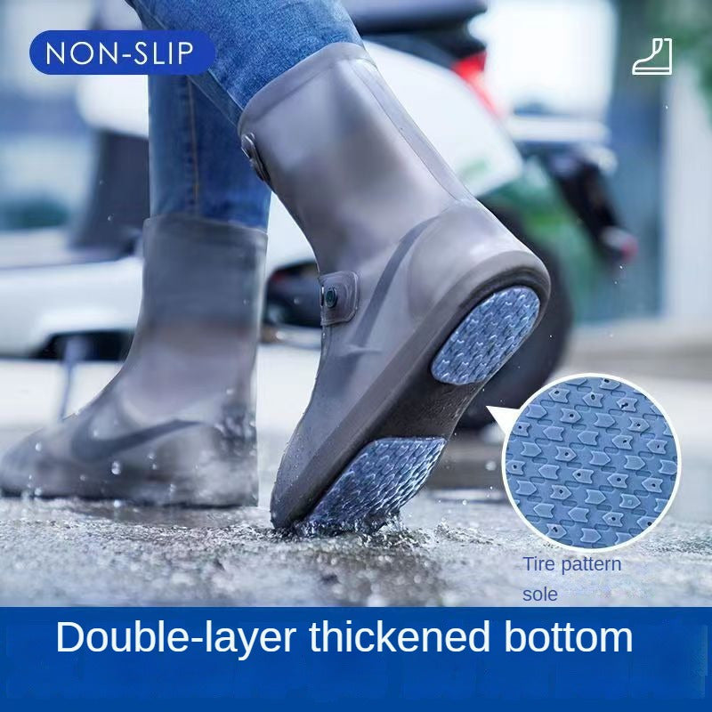 Pair of Outdoor Anti-Slip, Odor-Resistant, and Durable Waterproof Shoe Covers