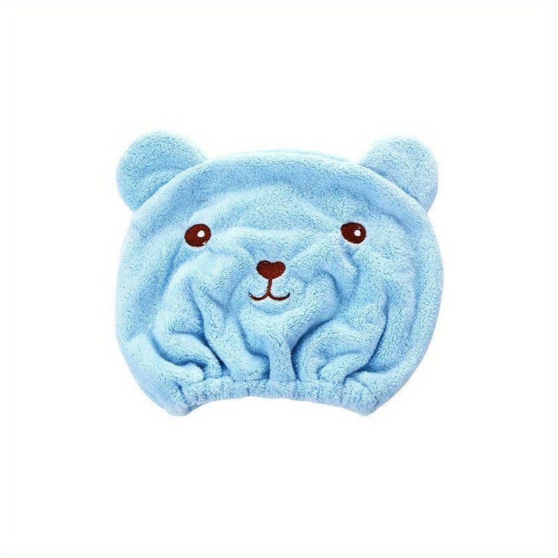 OLOEY Quick-Dry Microfiber Hair Towel Wrap for Women - Cute Cartoon Design, Perfect for Curly, Long & Thick Hair, Paraben-Free