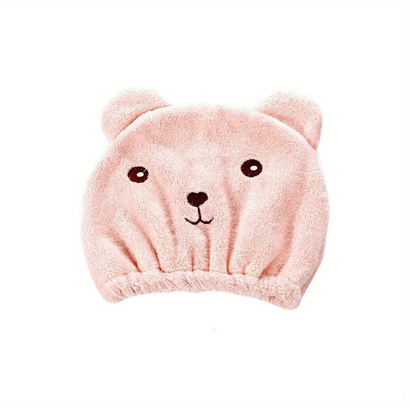 OLOEY Quick-Dry Microfiber Hair Towel Wrap for Women - Cute Cartoon Design, Perfect for Curly, Long & Thick Hair, Paraben-Free