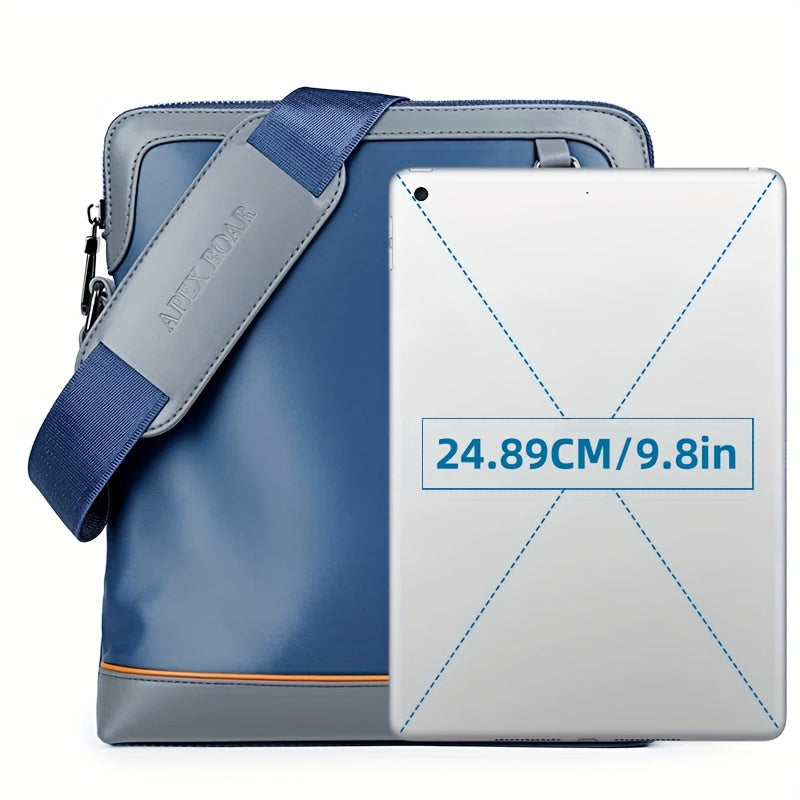 Men'S Crossbody Bag with Tablet Compartment - Messenger Bag, Passport Holder & Adjustable Strap - Sleek Royal Blue - Durable Everyday Carry for Travel, Gym, Commute - Perfect Gift for Men (Halloween, Christmas) - Compatible w