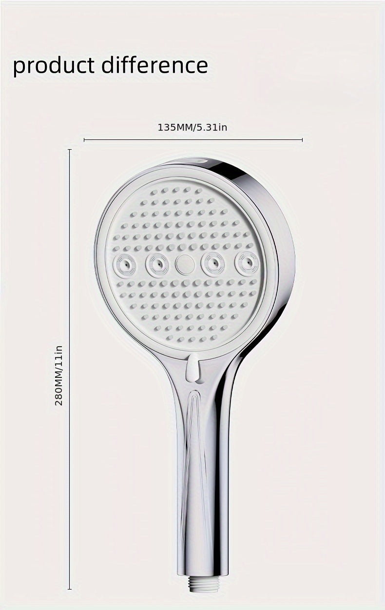 Wall-Mounted Shower Head with Adjustable Arm - No Electricity Needed, Easy Installation, Heavy-Duty Copper Construction for Modern Bathroom Upgrade - Ideal for Bath or Shower