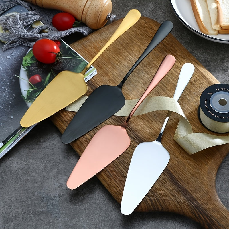 1pc Stainless Steel Cake Shovel, Cake Cream Serrated Edge Baking Tool, Kitchen Gadgets