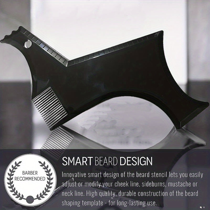 1pc Beard Ruler, Beard Styling Tool, Beard Styling Comb, Beard Template Styling Comb Father's Day Gift