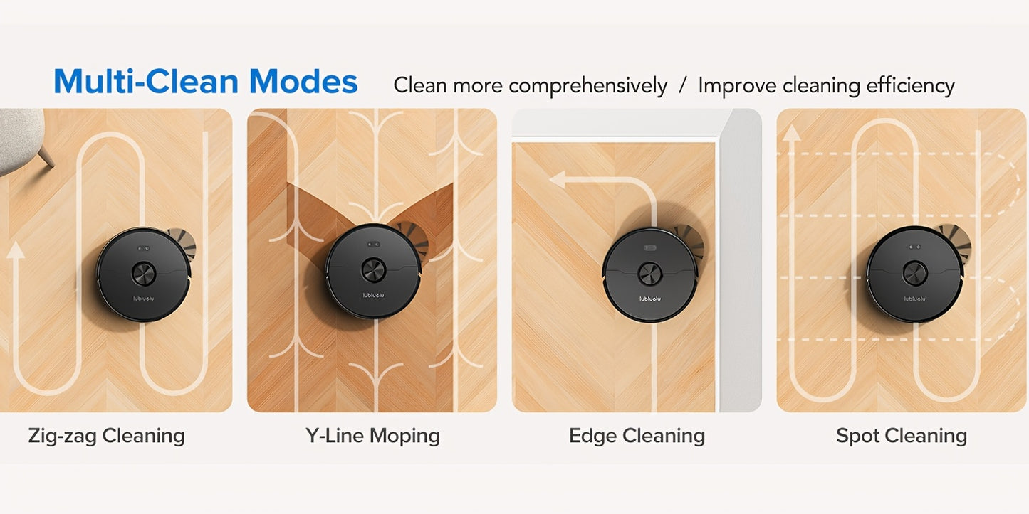 Lubluelu L15 MAX Robot Vacuum and Mop, 3-in-1 Sweeping & Vacuuming & Mopping, 3.0L Dust Bag, 70-Day Self-Emptying, 360° PSD Obstacle Avoidance, Diversified Cleaning, Mapping, Pet Hair Cleaning, Home Cleaning | Modern Robot D