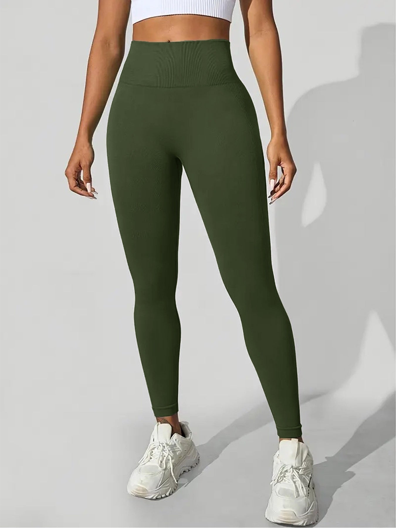 Seamless High-Waisted Yoga Pants for Women - Tummy Control Butt-Lifting 4-Way Stretch Workout Leggings, Moisture-Wicking Quick-Dry Fitness Running Gym Casual Wear, All-Season Machine Washable, Seamless Design, Durable Legging
