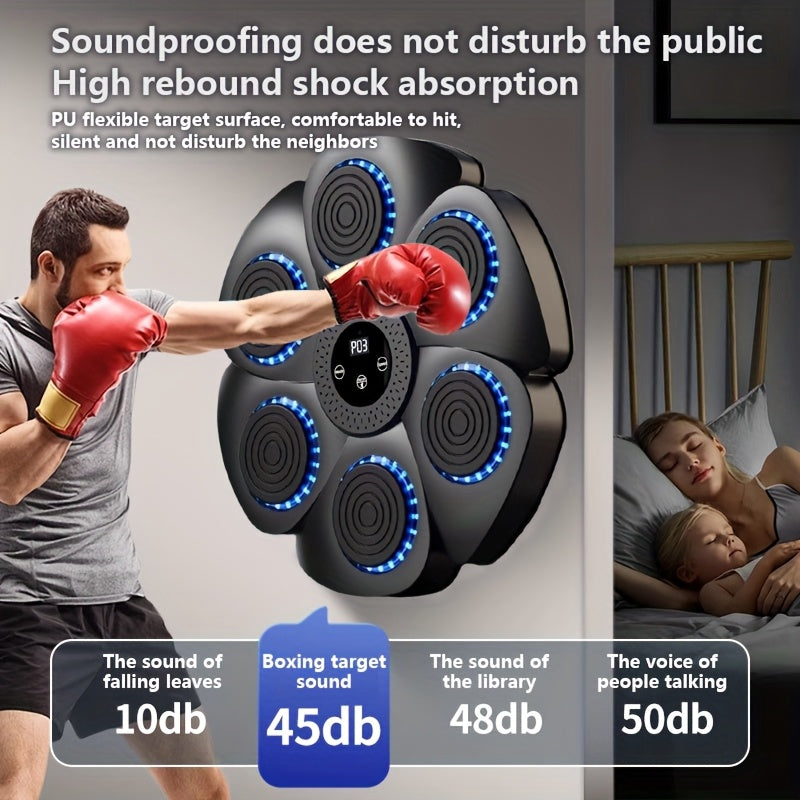 Home Adult Boxing Music Training Target Smart Bluetooth Music Boxing Machine Indoor Fitness Wall Target for Home Gym Boxing Sports Training