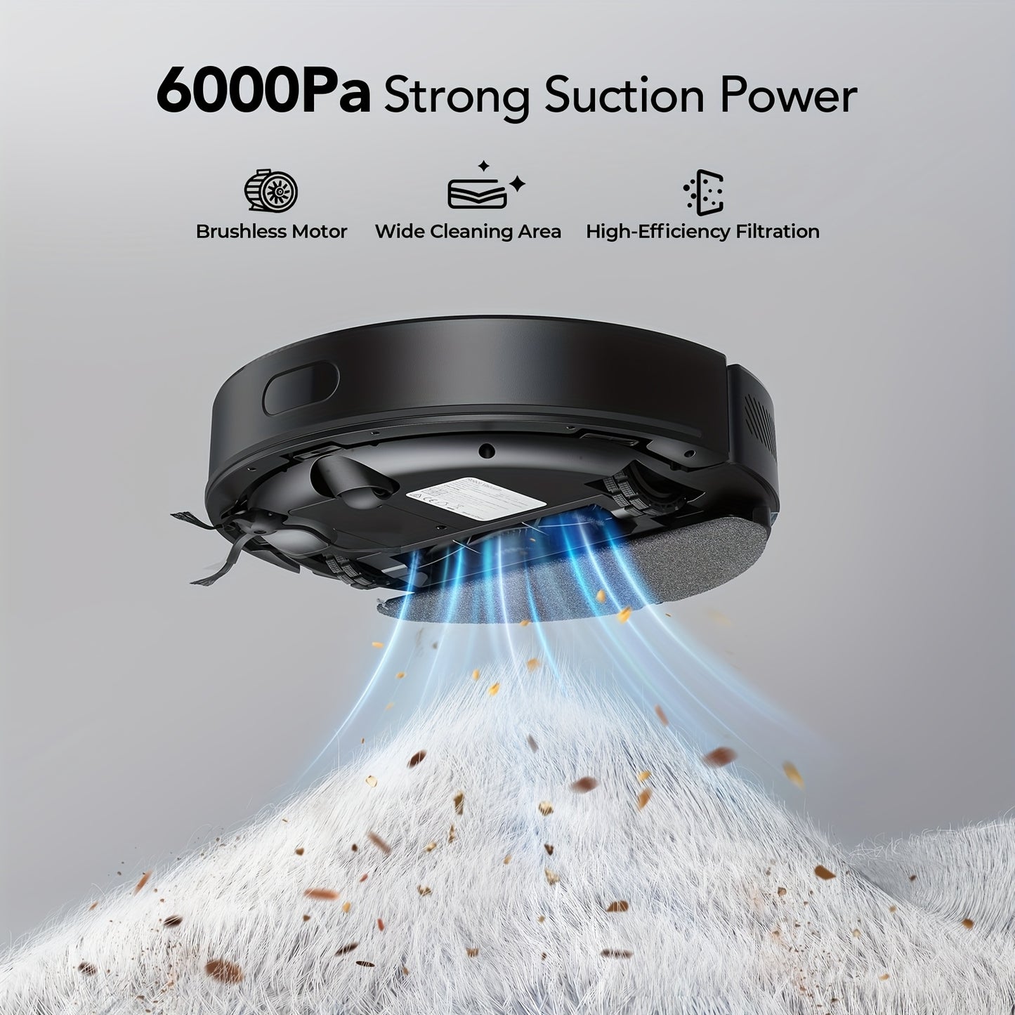 Lubluelu L15 MAX Robot Vacuum and Mop, 3-in-1 Sweeping & Vacuuming & Mopping, 3.0L Dust Bag, 70-Day Self-Emptying, 360° PSD Obstacle Avoidance, Diversified Cleaning, Mapping, Pet Hair Cleaning, Home Cleaning | Modern Robot D
