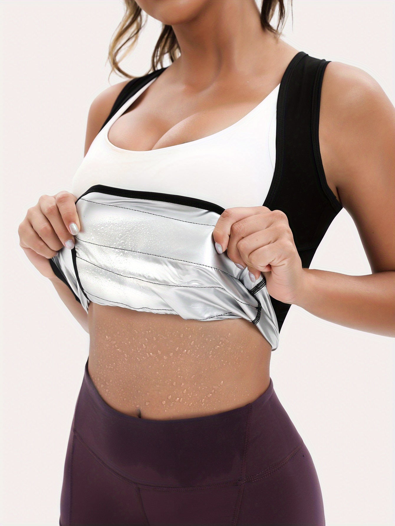 Sweat Sauna Stretchy Sports Vest: Slim Your Waist Instantly With This Body-Shaped Yoga Fitness Workout Waist Trainer For Women's Activewear!