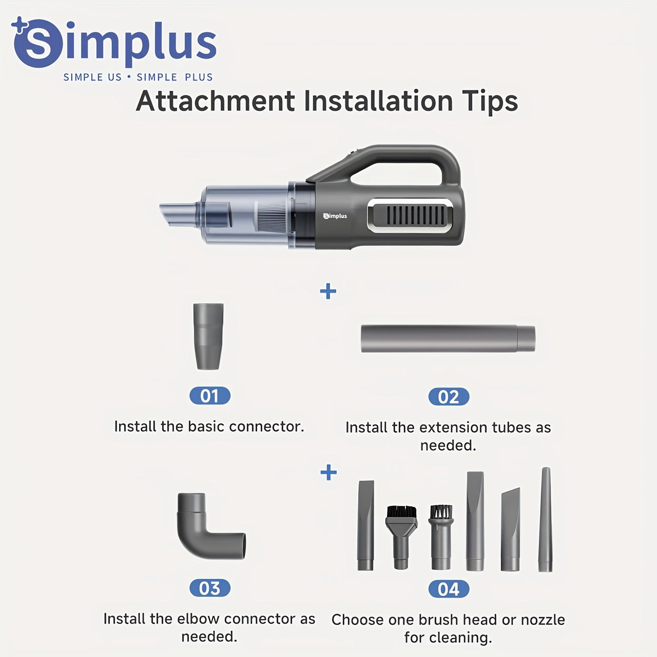 Aspirador Portátil Simplus 16000Pa – Potência 400W