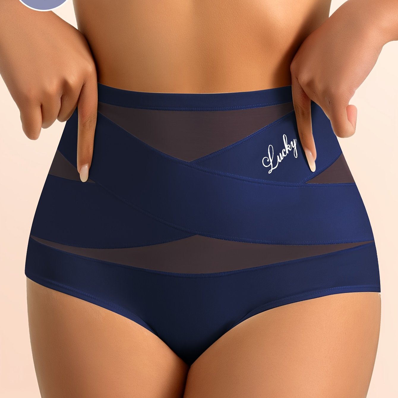 MIOTAN Women's High-Waisted Seamless Tummy Control Butt-Lifting Underwear - Breathable Ice Sliky Fiber Mesh with Cross-Over Design, Size S-XL (XS to XXL), Gym Apparel | Minimalist Style | Highelasticity Material, Tummy Contro
