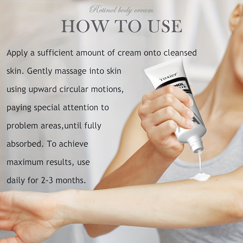 Yoxier Retinol Body Cream 100g - Hydrating & Firming with Collagen, Vitamin E & Hyaluronic Acid for All Skin Types