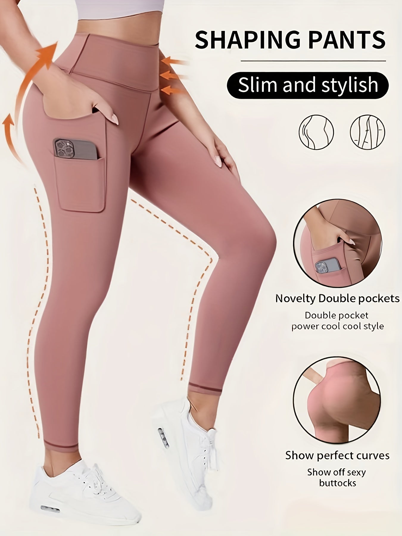 Women's High-Waisted Pants - Non-See-Through Stretchy Leggings with Fit, All-Season & Casual Pants for,, Casual Attire - Burgundy Bottoms, Trousers, Sleek Design, Supportive Waistband, Versatile, Enthusiasts