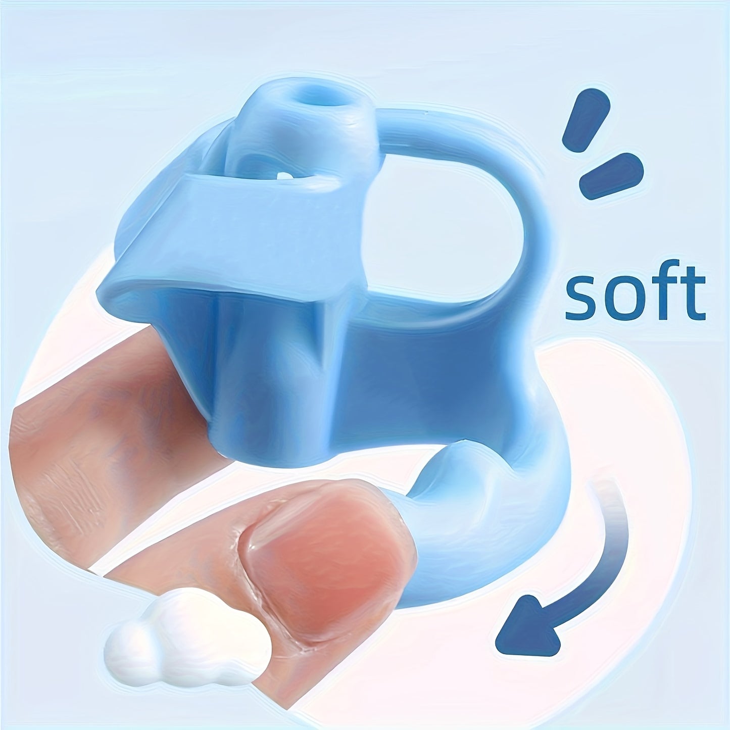 1/2/3/4-Pack Silicone Pen Grip Correctors - Handwriting Practice Aid with Soft Rubber Pencil Holders, Blue & Pink for Improved Posture & Error Correction, Educational Tool, Playful Design, Flexible Design