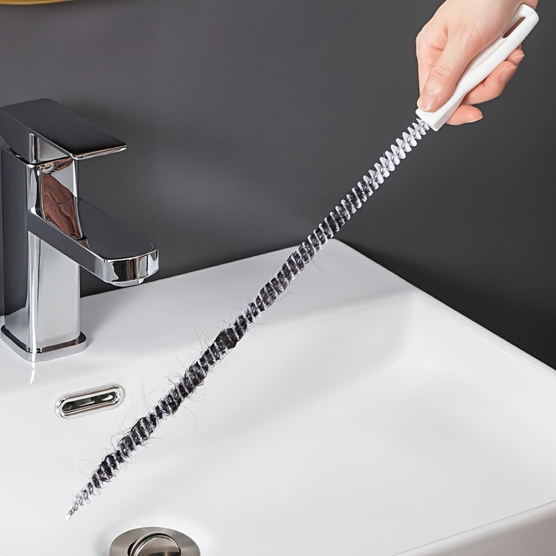1pc Pipeline Dredging Brush - Sink Drain Overflow Cleaning Brush, Household Sewer Hair Catcher, Snake Hair Drain Clog Remover Cleaning Tool For Bath Tub, Kitchen Sink, Toilet Etc