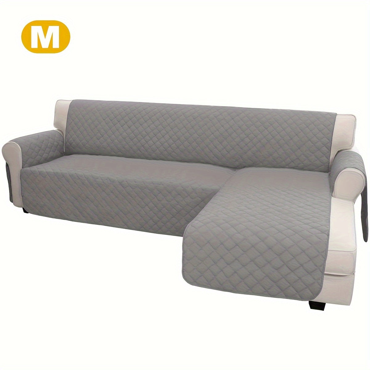 1pc Brushed Spring Polyester Two-Tone Double-Sided Chaise Lounge Cushion, Universal Sectional Sofa Cover for Left And Right Chaise.