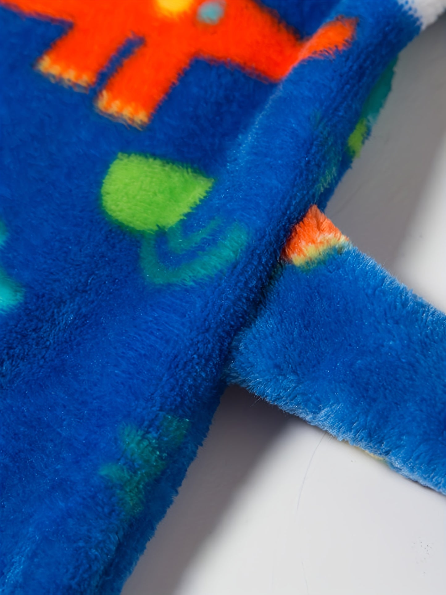 Kids Flannel Bathrobes Boys Hoodie Robes Soft Astronaut Planet Print Sleepwear Kids Clothes