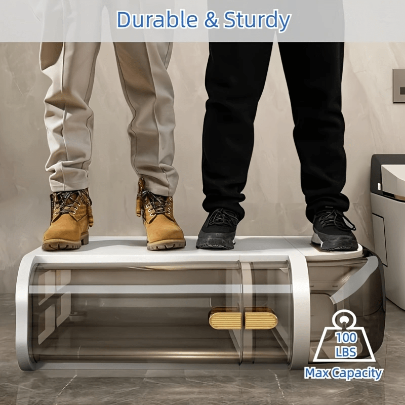 4-Tier Ultra-Thin Bathroom Storage Cabinet, Narrow Space Mobile Organizer with Wheels for Small Kitchens and Living Rooms