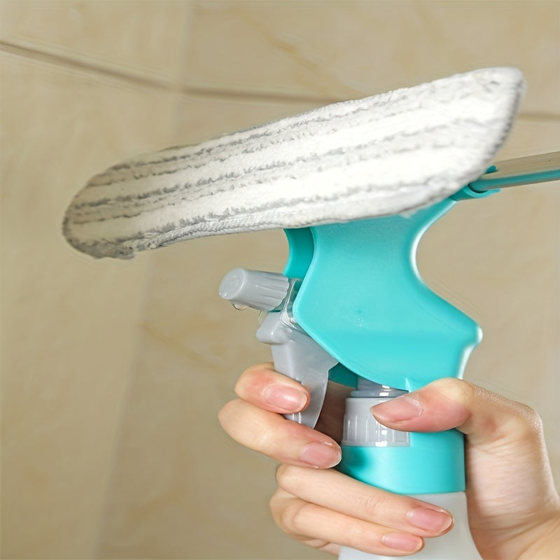 1pc, 4 In 1 Glass Wiper With Spray Bottle, Multifunctional Window Wiping Brush With Scraper And Scrub Brush, Creative Cleaning Brush For Floor Wall Tile Window Glass, Cleaning Supplies, Cleaning Tool, Back To School Supplies