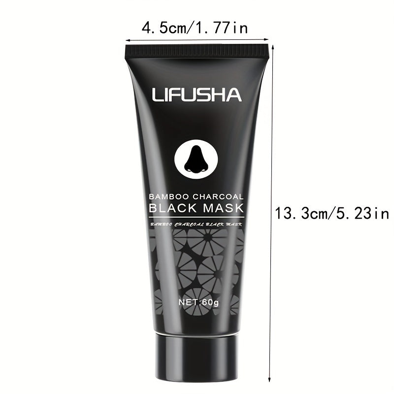 1/2pcs Bamboo Charcoal Peel Off Cleansing Mud Mask, Blackhead Cleansing, Pore Cleanser, Great For Oily Skin, Face Mask For Women And Men