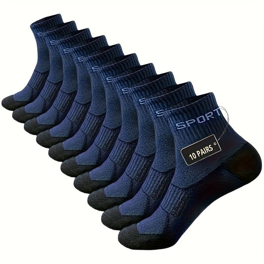 5 Pairs Men'S Low-Cut Athletic Socks with Cushioning & Breathable Mesh - Moisture-Wicking Gym Running Socks, Comfortable Ankle Support, Solid Color (Black/Gray/White) - Essential for Fitness & Casual Wear, Gym Socks, Workout
