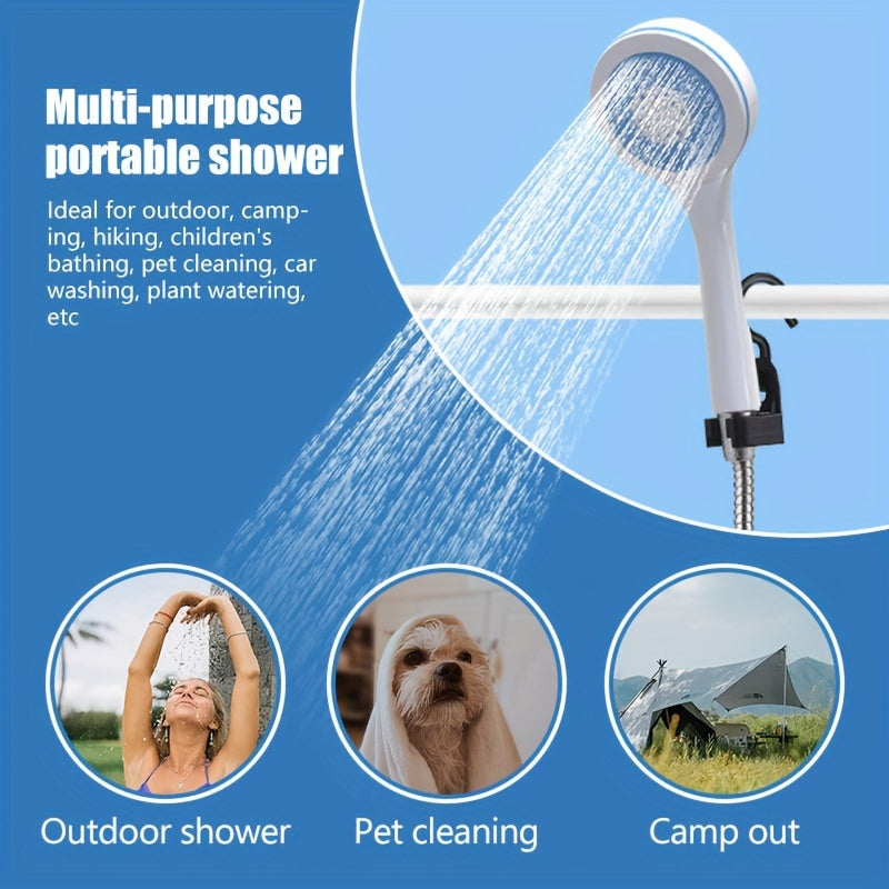 Portable Shower Camping Travel Shower, RV Travel Home Travel Garden Water Handheld Camp Shower Pump-Water Filtration System (4 to 5 Liter Water Flow Per Minute) RV Exterior Showers